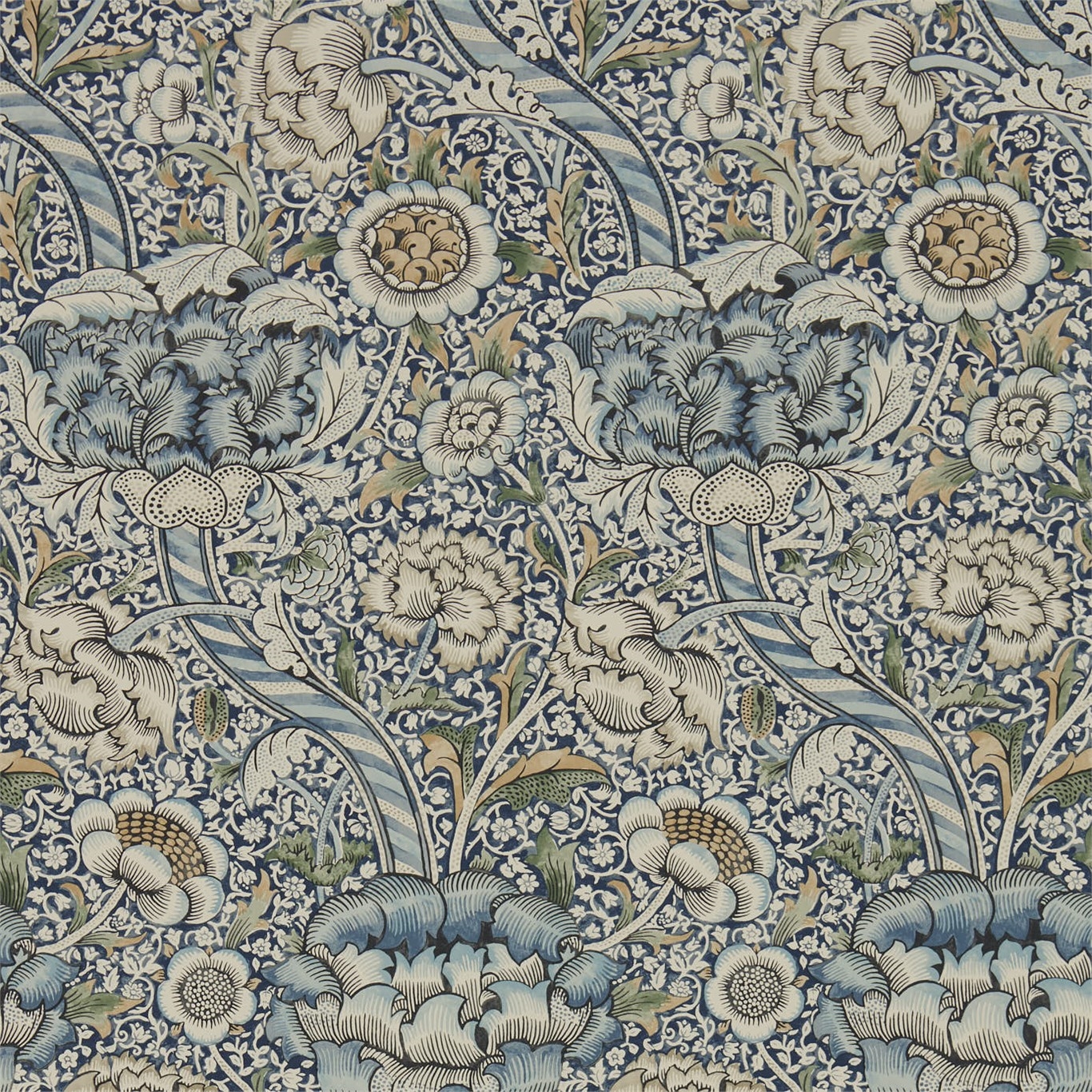 Wandle Blue/Stone - 216422 wallpaper William Morris