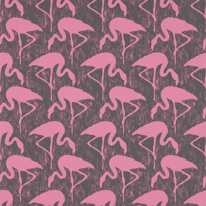Picture of Flamingos Charcoal/Pink - 214567