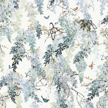 Picture of Wisteria Falls Panel B Aqua - 216299