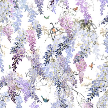 Picture of Wisteria Falls Panel B Lilac - 216297