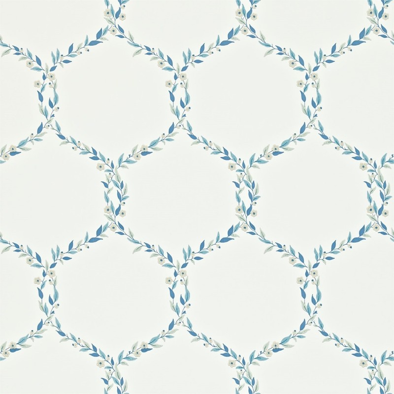 Picture of Fleur Trellis Ivory/China Blue - 212007