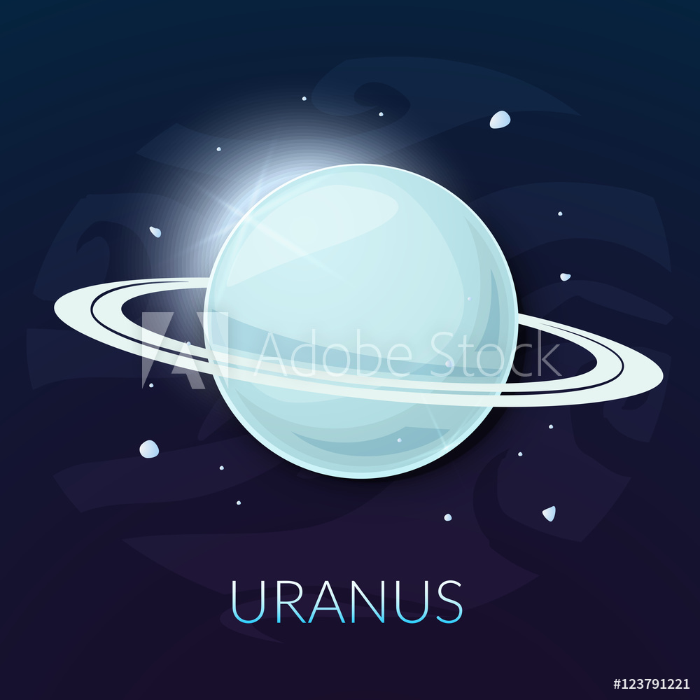 The planet Uranus vector illustration from Wallmural | Familywallpapers