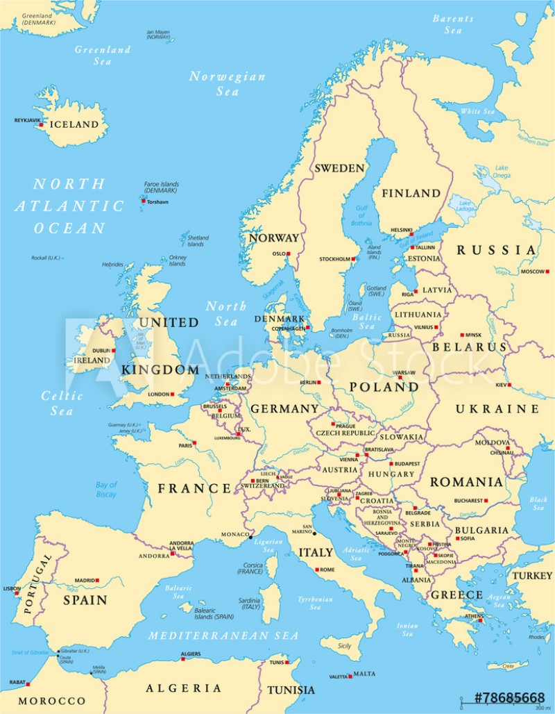 Obrazek Europe Political Map