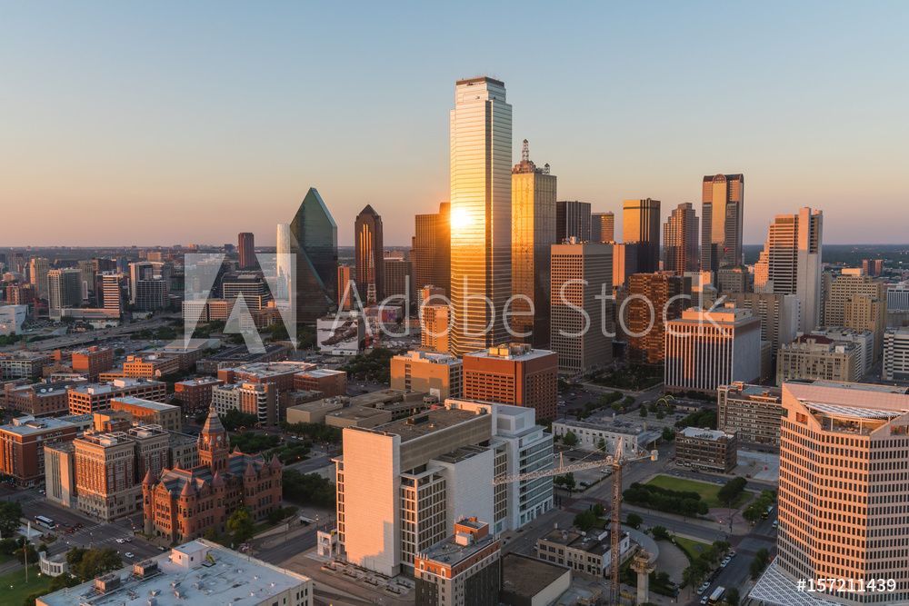 Dallas City Skyline Sunset from Wallmural | Familywallpapers