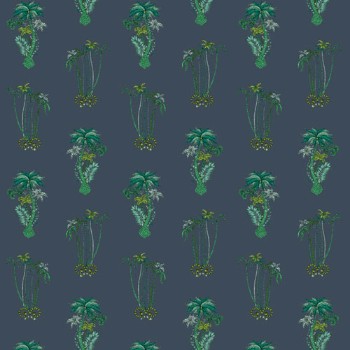 Picture of Jungle Palms Navy - W010103