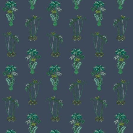 Picture of Jungle Palms Navy - W010103