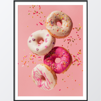 Bild på Doughnuts in motion poster