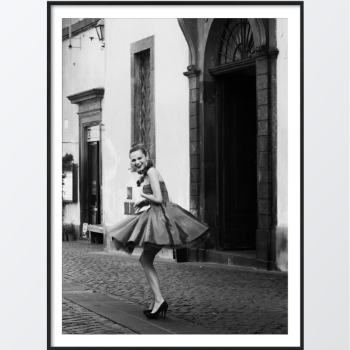 Bild på Retro woman dancing poster