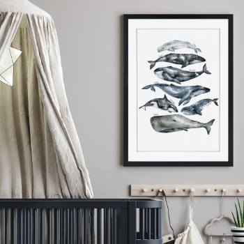 Picture of Watercolor whale plakat