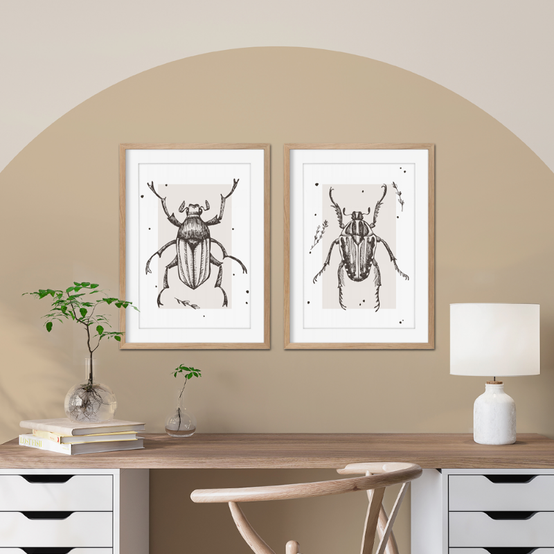 Bild på Hand-drawn beetle poster