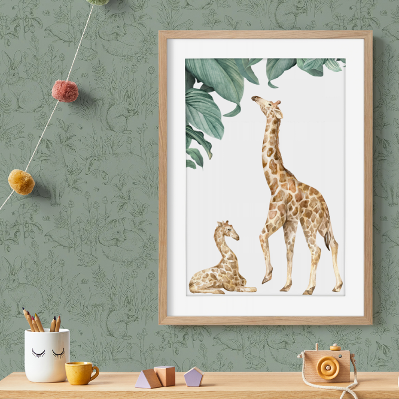 Picture of Giraffes are helped juliste