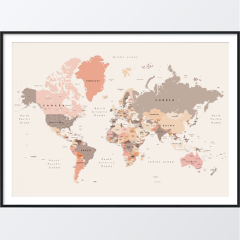 Bild på World map II poster
