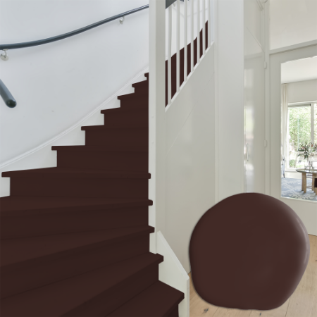 Image de Peinture pour escalier - Couleur W123 Brända plommon