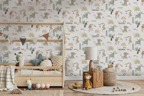 Picture of Abstract Animals Sage Beige - 13351