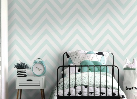 Picture of Chevron Soft Teal - 12570