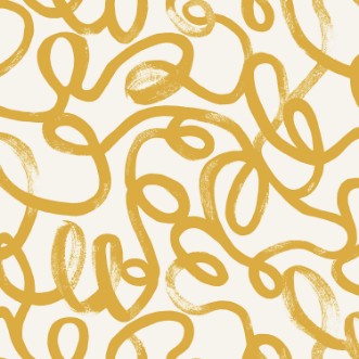 Picture of Squiggle Ochre White - 13361