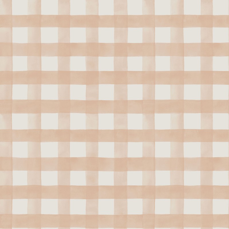 Picture of Watercolour Gingham Soft Coral - 13292