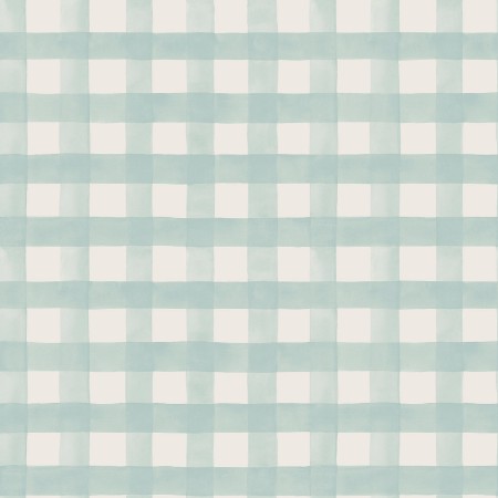 Picture of Watercolour Gingham Soft Teal - 13293
