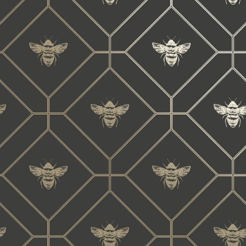 Picture of Honeycomb Bee Charcoal/Gold - 13081