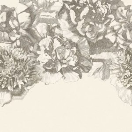 Bild på väggbild Flower Fall black & white - 307404