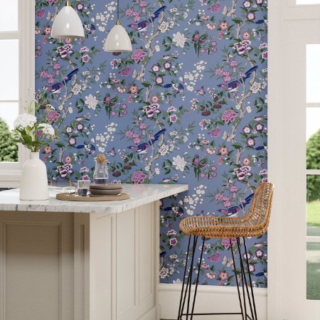 Picture of Chinoiserie Hall Blueberry/Purple - DWAW217111
