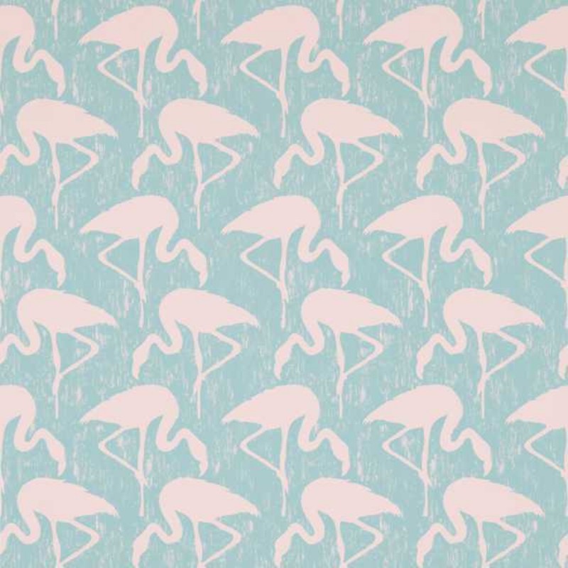 Afbeeldingen van Flamingos Turquoise Pink - DVIN214569