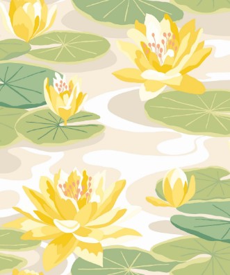 Picture of Waterlily Linen & Amber - IKA50106W