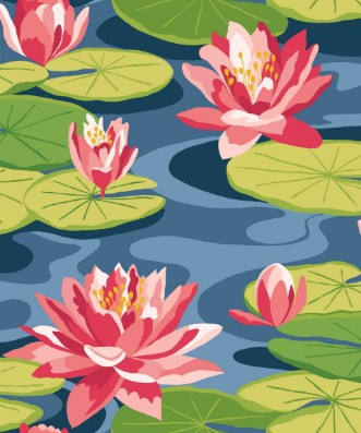 Picture of Waterlily Midnight Rouge - IKA50104W
