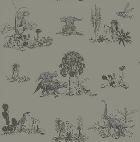 Bild på Dino Wallpaper - Grey - DINO01
