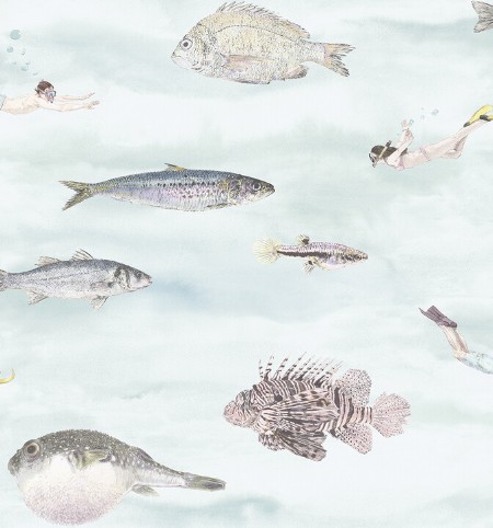 Bild på Fish Wallpaper - Blue Green - FISHBG