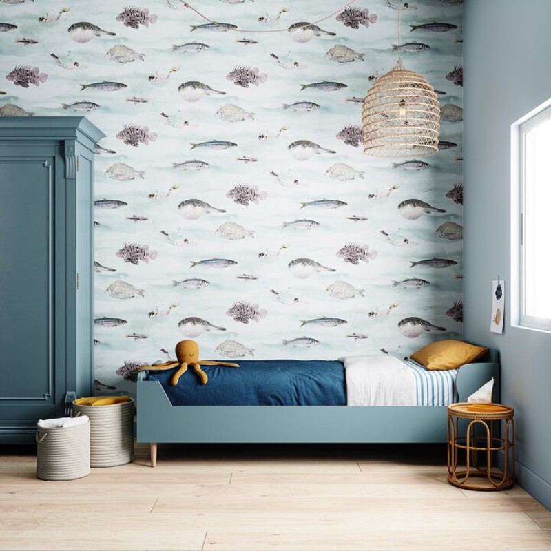 Bild på Fish Wallpaper - Blue Green - FISHBG