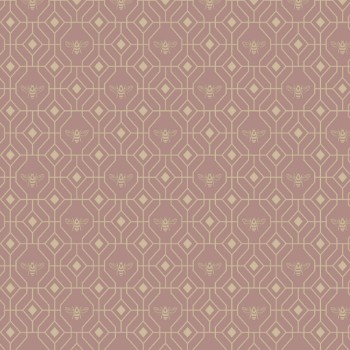 Picture of Bee Deco Wallpaper Blush - BEEDECO/WP1/BLS
