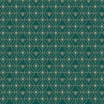Bild på Bee Deco Wallpaper Emerald - BEEDECO/WP1/EME