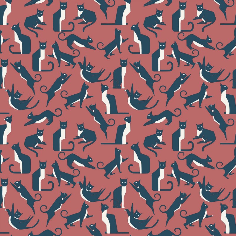 Picture of Geo Cat Wallpaper Pink - GEOCAT/WP1/PNK