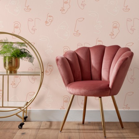 Picture of Kindred Wallpaper Blush Pink - KINDRED/WP1/BPN