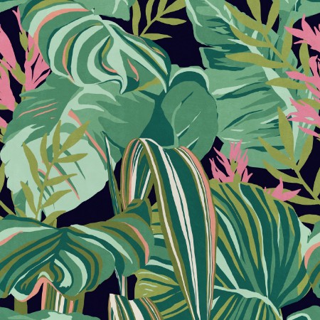 Picture of Tropical Foliage Anthracite - WP20366