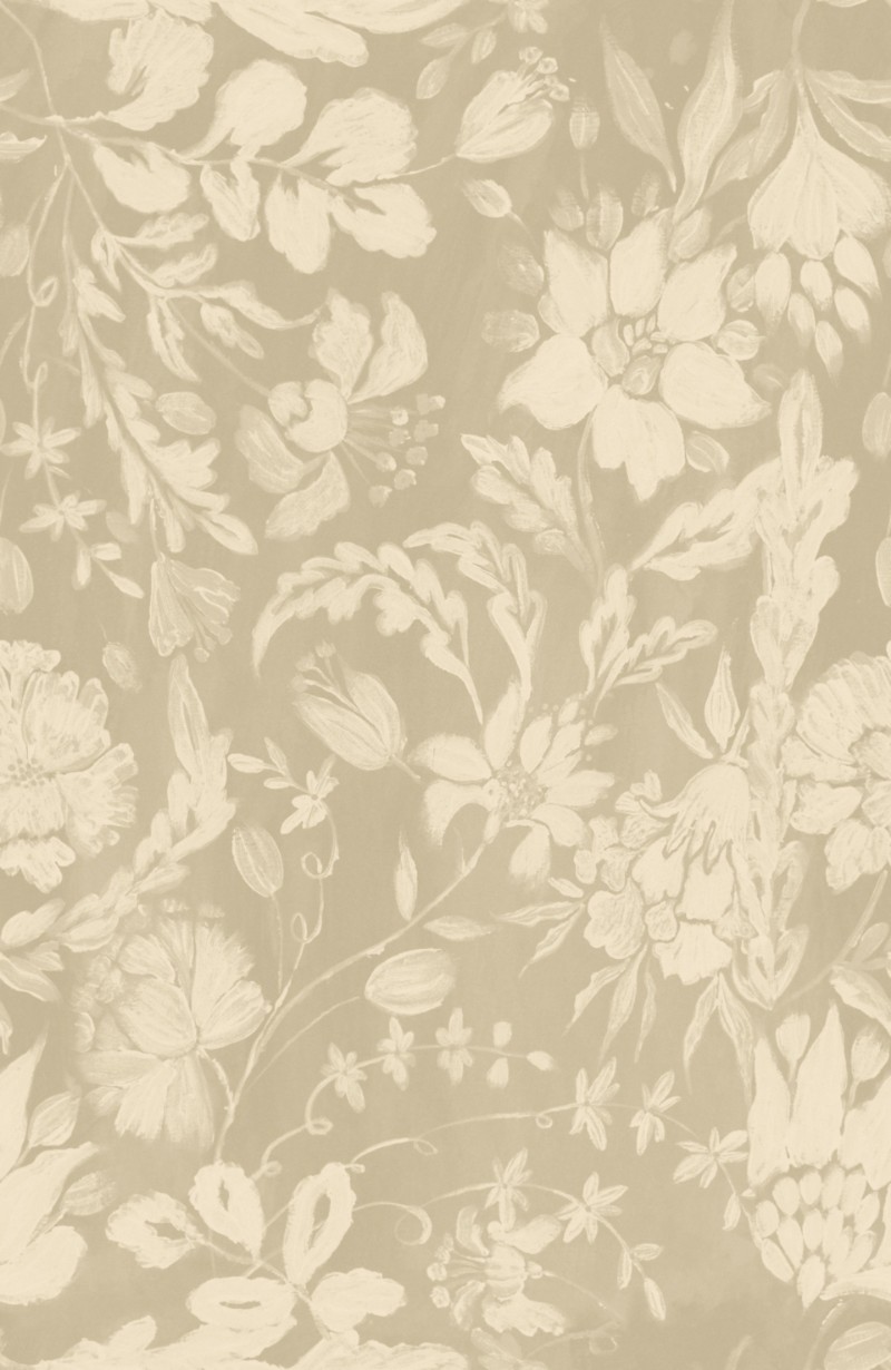 Picture of Flowery Ornament Taupe - WP30036