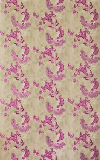 Picture of Paisley - Hot Pink on Tea Stain - BG0800201