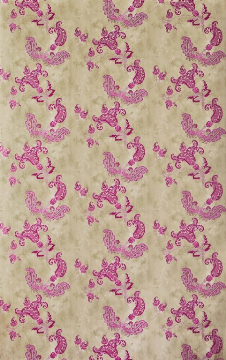 Afbeeldingen van Paisley - Hot Pink on Tea Stain - BG0800201