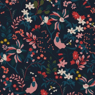 Picture of Fields edge Floral French Navy - 118568