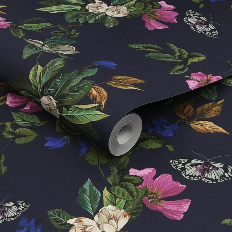 Picture of Wakerly Woodland Floral French Navy - 118572
