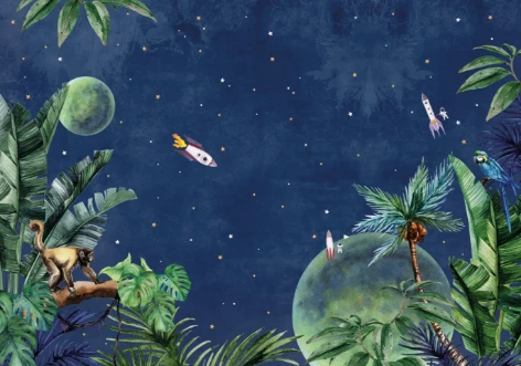 Picture of From Jungle to Space Mural - Mur-Basic-JunSpac-4*2.80