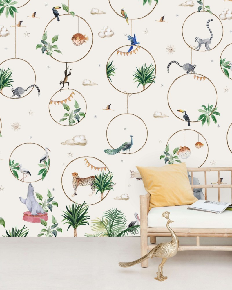 Bild på Hula Hoop Mural - Mur-Basic-HulaHoop-4*2.80