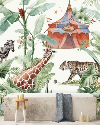 Picture of Jungle Circus Mural - Mur-Basic-JungCirc-4*2.80