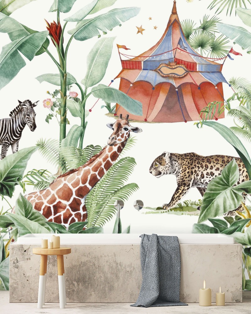 Bild på Jungle Circus Mural - Mur-Basic-JungCirc-4*2.80