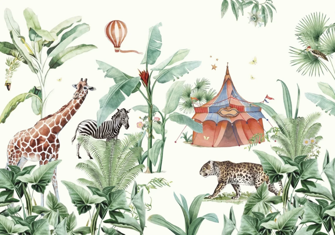 Bild på Jungle Circus Mural - Mur-Basic-JungCirc-4*2.80