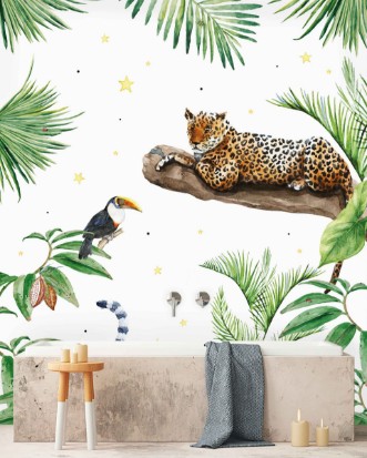 Picture of Jungle Tiger Wallpaper Mural 4mx2.80 - MUR-Jungle-Basic-4*2.80