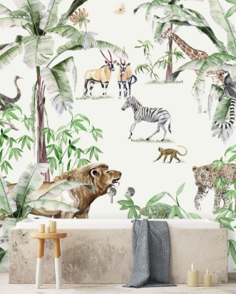 Picture of Just Another day in the Jungle Mural - Mur-Basic-JustDay-4*2.80