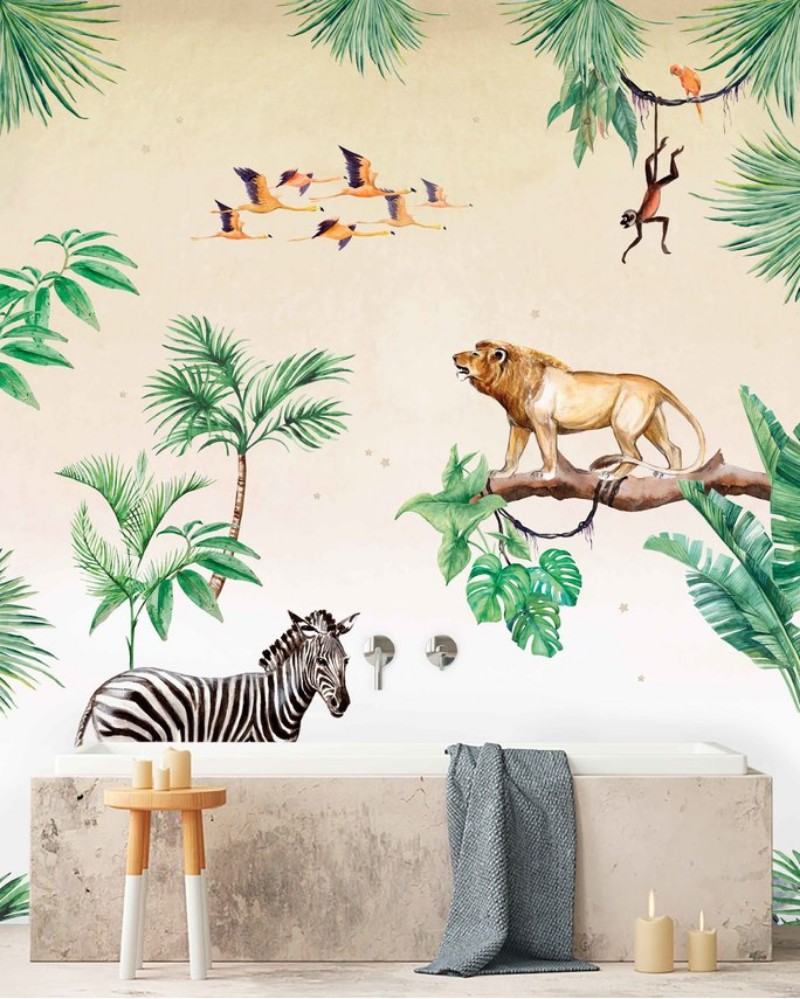 Bild på King of the Jungle Wallpaper Mural 4mx2.80 - MUR-King-Basic-4*2.80