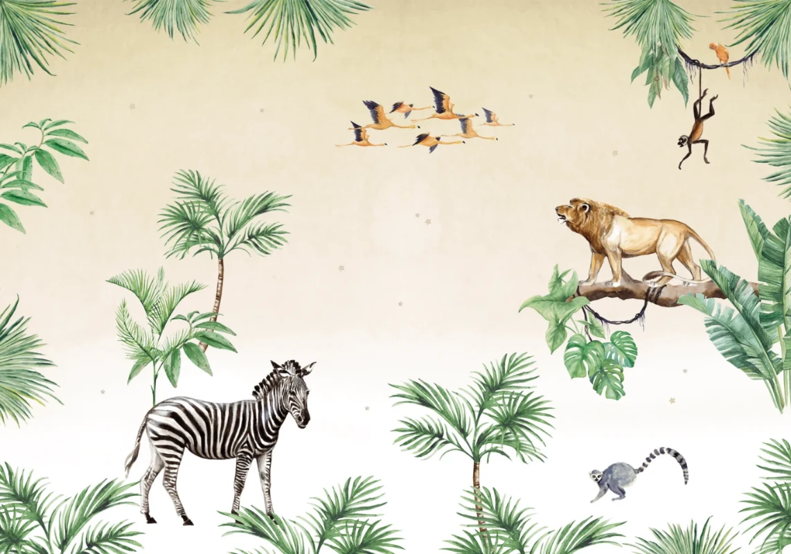 Bild på King of the Jungle Wallpaper Mural 4mx2.80 - MUR-King-Basic-4*2.80